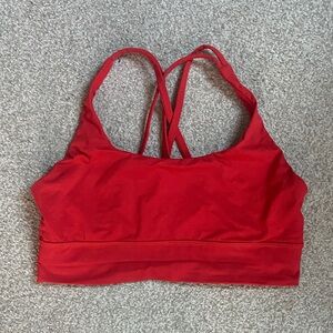 Lululemon Energy Longline Bra Medium Support Hot Heat